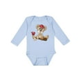 thumbnail image 1 of Inktastic Baseball Teddy Bear Boys Long Sleeve Baby Bodysuit, 1 of 5