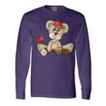 thumbnail image 1 of Inktastic Baseball Teddy Bear Long Sleeve T-Shirt, 1 of 5