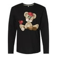 thumbnail image 1 of Inktastic Baseball Teddy Bear Long Sleeve T-Shirt, 1 of 5