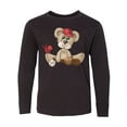 thumbnail image 1 of Inktastic Baseball Teddy Bear Long Sleeve Youth T-Shirt, 1 of 5