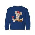 thumbnail image 1 of Inktastic Baseball Teddy Bear Long Sleeve Youth T-Shirt, 1 of 5