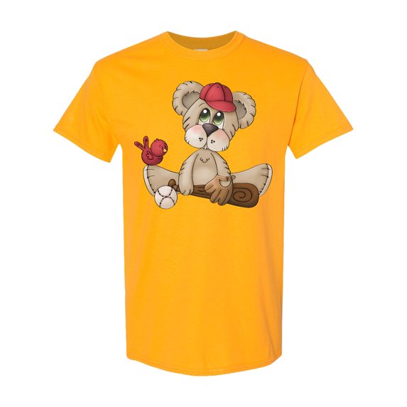 Inktastic Baseball Teddy Bear T-Shirt