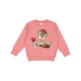 thumbnail image 1 of Inktastic Baseball Teddy Bear Toddler Sweatshirt, 1 of 4