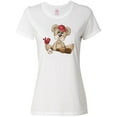 thumbnail image 1 of Inktastic Baseball Teddy Bear Women's T-Shirt, 1 of 5