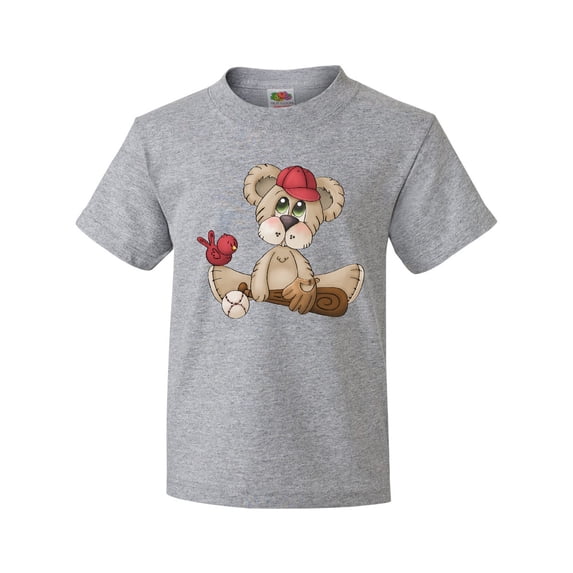 Inktastic Baseball Teddy Bear Youth T-Shirt