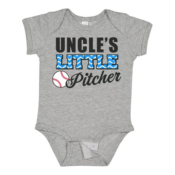 Inktastic Baseball Uncles Little Pitcher Boys Baby Bodysuit