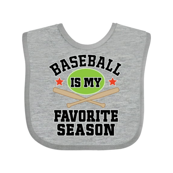 Inktastic Baseball is My Favorite Season Boys or Girls Baby Bib