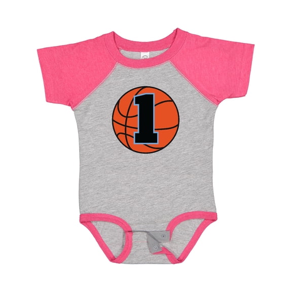 Inktastic Basketball 1st Birthday 1 Year Old Boys Baby Bodysuit