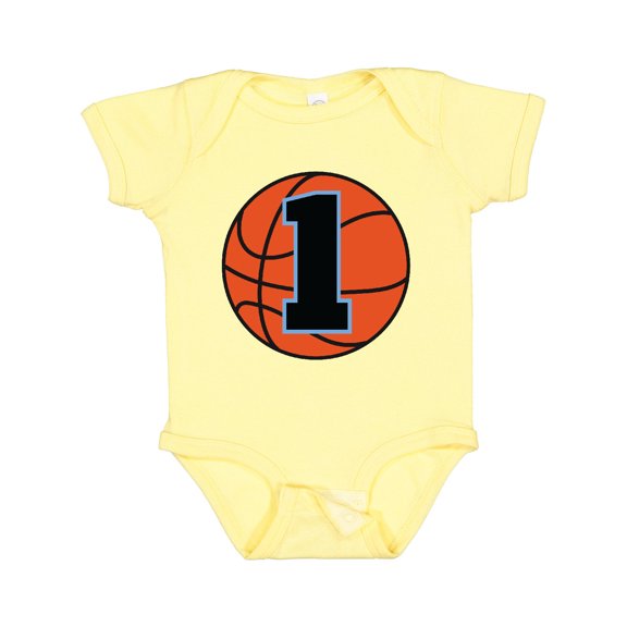 Inktastic Basketball 1st Birthday 1 Year Old Boys Baby Bodysuit