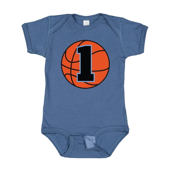 Inktastic Basketball 1st Birthday 1 Year Old Boys Baby Bodysuit