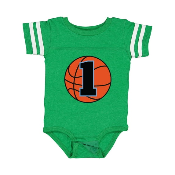 Inktastic Basketball 1st Birthday 1 Year Old Boys Baby Bodysuit