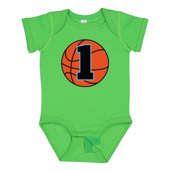 Inktastic Basketball 1st Birthday 1 Year Old Boys Baby Bodysuit