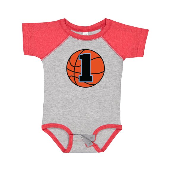 Inktastic Basketball 1st Birthday 1 Year Old Boys Baby Bodysuit