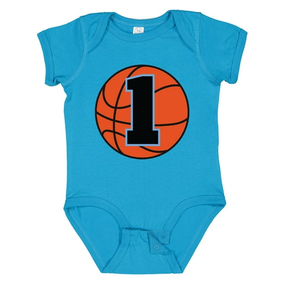 Inktastic Basketball 1st Birthday 1 Year Old Boys Baby Bodysuit