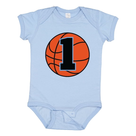 Inktastic Basketball 1st Birthday 1 Year Old Boys Baby Bodysuit