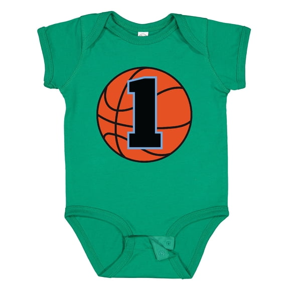 Inktastic Basketball 1st Birthday 1 Year Old Boys Baby Bodysuit