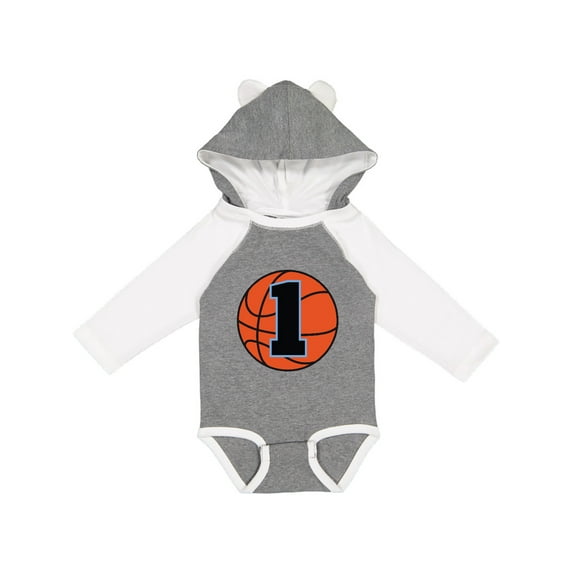 Inktastic Basketball 1st Birthday 1 Year Old Boys Long Sleeve Baby Bodysuit