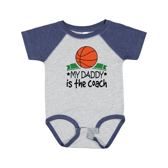 Inktastic Basketball My Daddy is the Coach Boys or Girls Baby Bodysuit