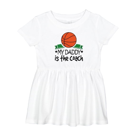 Inktastic Basketball My Daddy is the Coach Girls Baby Dress