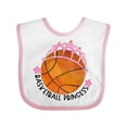 thumbnail image 1 of Inktastic Basketball Princess Tiara Girls Baby Bib, 1 of 4