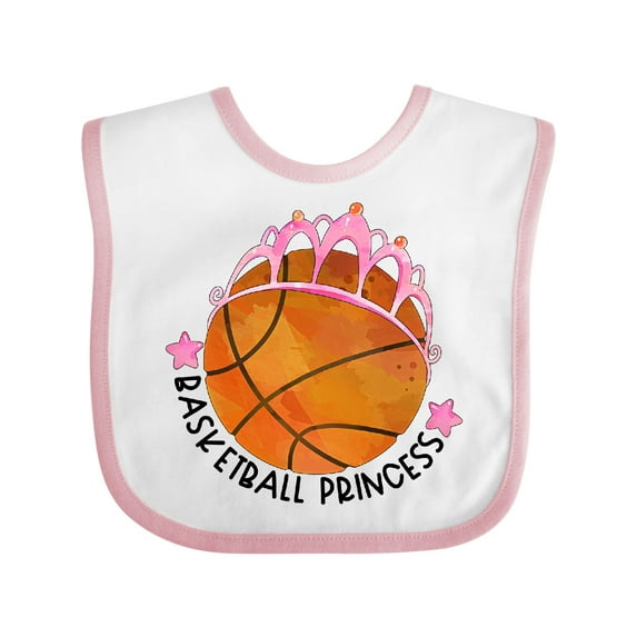 Inktastic Basketball Princess Tiara Girls Baby Bib