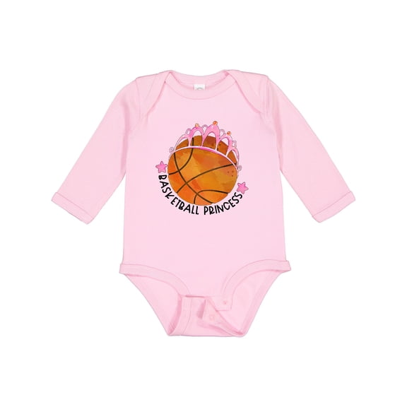 Inktastic Basketball Princess Tiara Girls Long Sleeve Baby Bodysuit