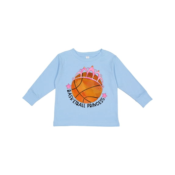 Inktastic Basketball Princess Tiara Girls Long Sleeve Toddler T-Shirt