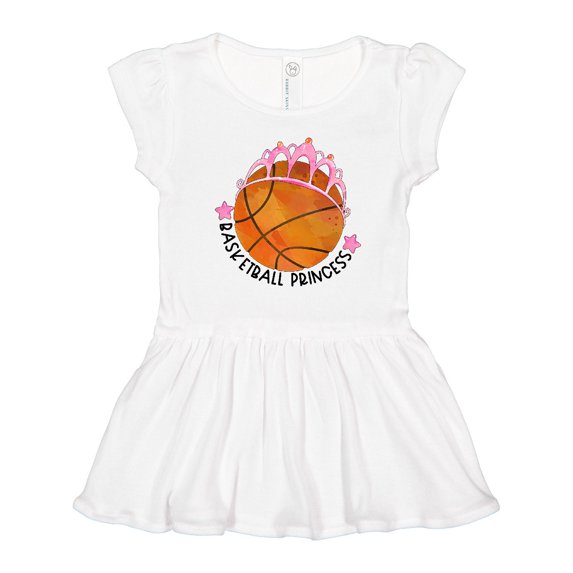 Inktastic Basketball Princess- Tiara Girls Toddler Dress