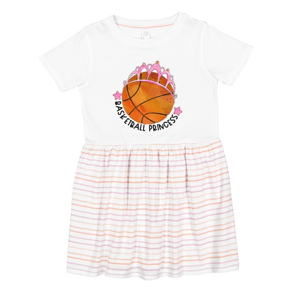 Inktastic Basketball Princess- Tiara Girls Toddler Dress