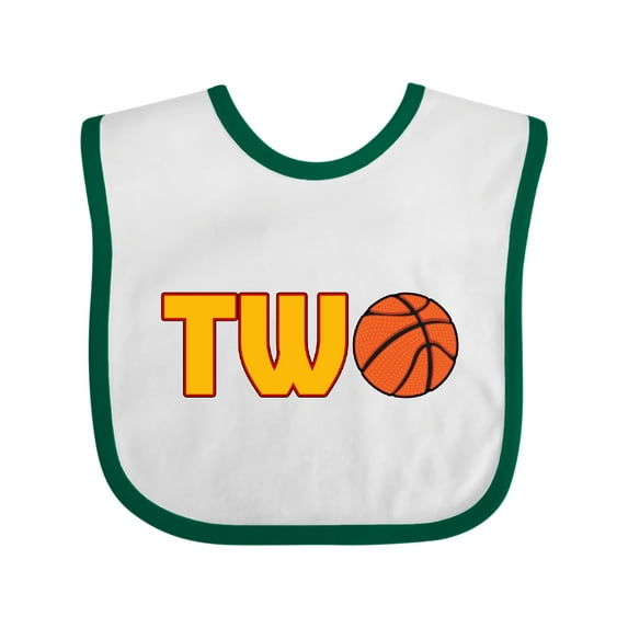 Inktastic Basketball Second Birthday Boys or Girls Baby Bib
