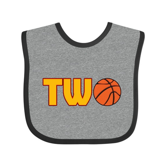 Inktastic Basketball Second Birthday Boys or Girls Baby Bib