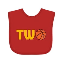 Inktastic Basketball Second Birthday Boys or Girls Baby Bib