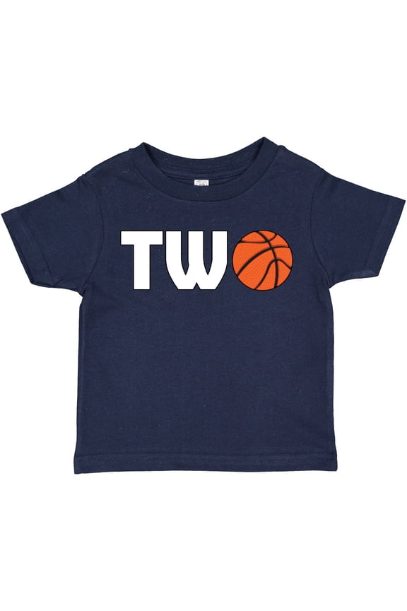 Basketball Second Birthday Boys or Girls Toddler T-Shirt