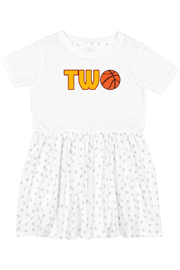 Basketball Second Birthday Girls Toddler Dress