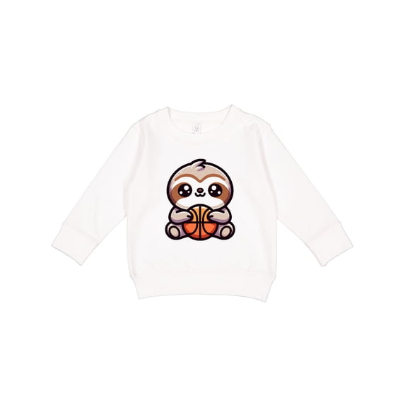 Inktastic Basketball Sloth Toddler Sweatshirt