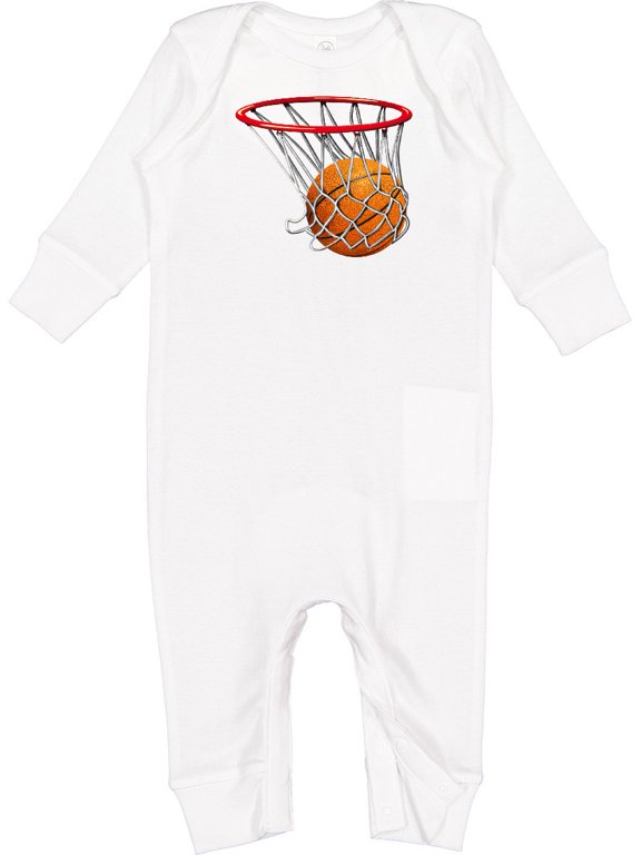 Basketball Swish Baby Romper Coveralls
