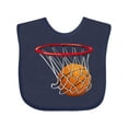 thumbnail image 1 of Inktastic Basketball Swish Boys or Girls Baby Bib, 1 of 4