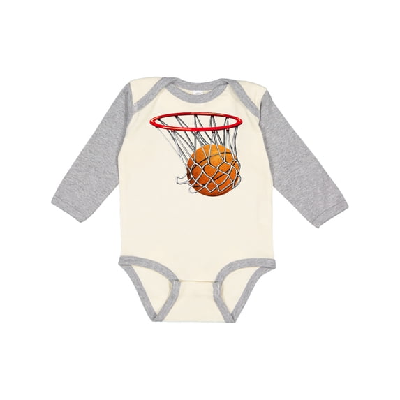 Inktastic Basketball Swish Boys or Girls Long Sleeve Baby Bodysuit