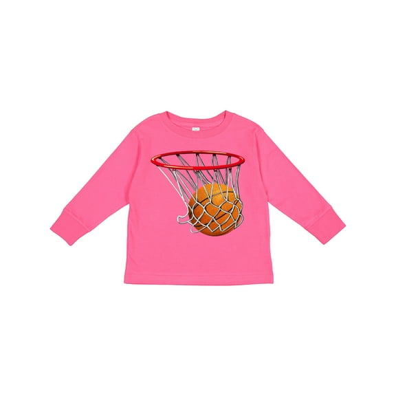 Inktastic Basketball Swish Boys or Girls Long Sleeve Toddler T-Shirt