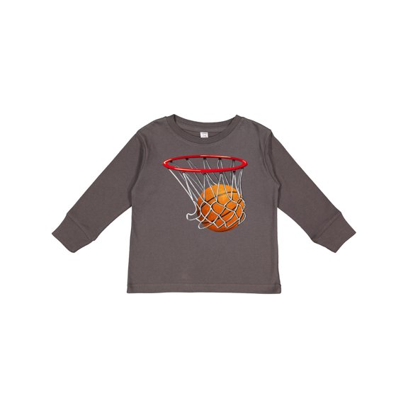 Inktastic Basketball Swish Boys or Girls Long Sleeve Toddler T-Shirt