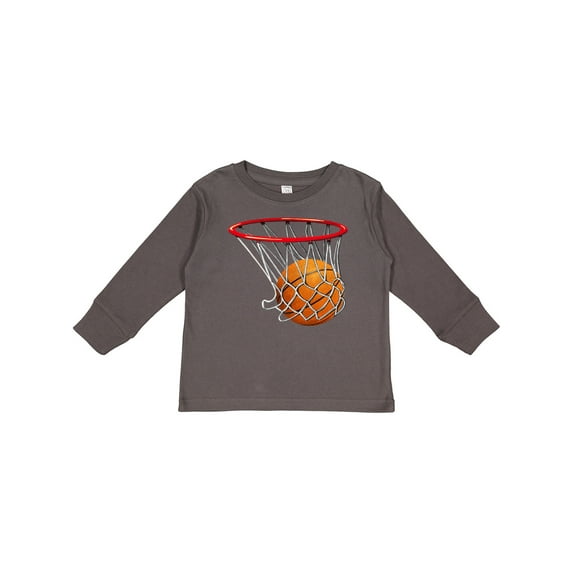Inktastic Basketball Swish Boys or Girls Long Sleeve Toddler T-Shirt
