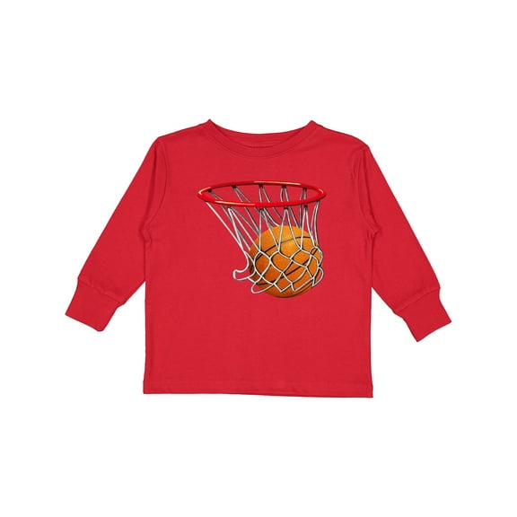 Inktastic Basketball Swish Boys or Girls Long Sleeve Toddler T-Shirt