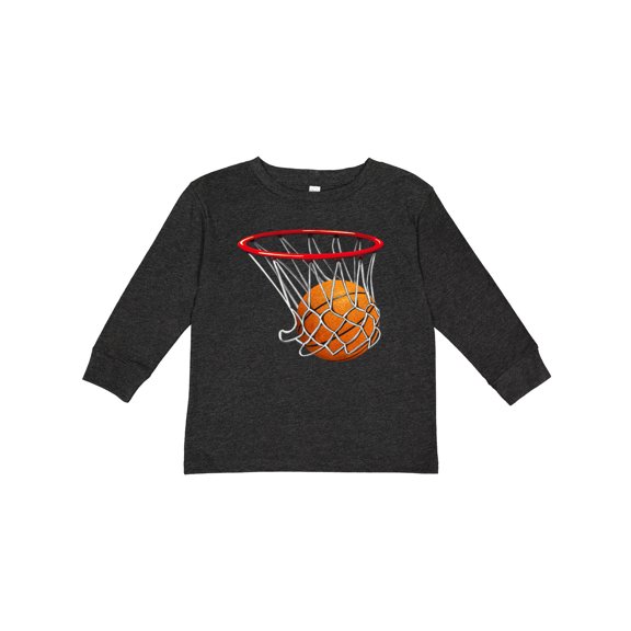 Inktastic Basketball Swish Boys or Girls Long Sleeve Toddler T-Shirt
