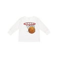 thumbnail image 1 of Inktastic Basketball Swish Boys or Girls Long Sleeve Toddler T-Shirt, 1 of 5
