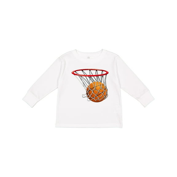 Inktastic Basketball Swish Boys or Girls Long Sleeve Toddler T-Shirt