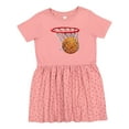 thumbnail image 1 of Inktastic Basketball Swish Girls Toddler Dress, 1 of 5