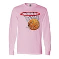 thumbnail image 1 of Inktastic Basketball Swish Long Sleeve T-Shirt, 1 of 5