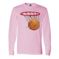 thumbnail image 1 of Inktastic Basketball Swish Long Sleeve T-Shirt, 1 of 5