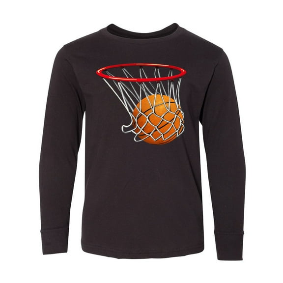 Inktastic Basketball Swish Long Sleeve Youth T-Shirt