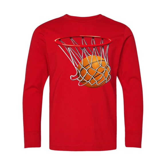 Inktastic Basketball Swish Long Sleeve Youth T-Shirt
